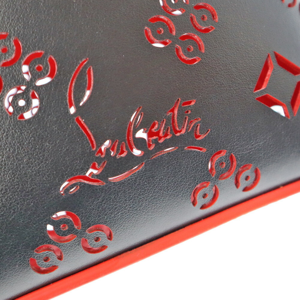Christian Louboutin Kabata Handbag studded black red leather - Picture 9 of 9